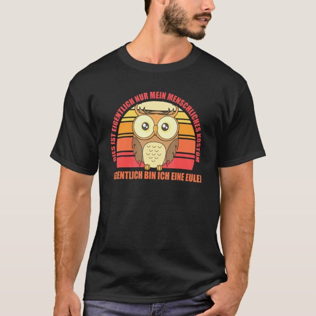 This Is Actually Only My Human Costume Owls T-Shirt (Front)