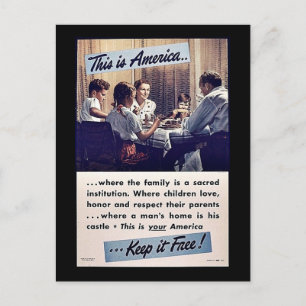 This Is America Keep It Free! Postcard