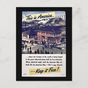 This Is America Keep It Free! Postcard