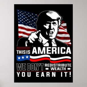 This Is America We Don't Redistribute You Earn It Poster