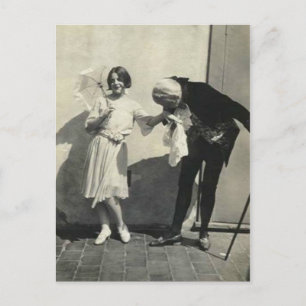 This is an adorable antique photograph of a man in postcard