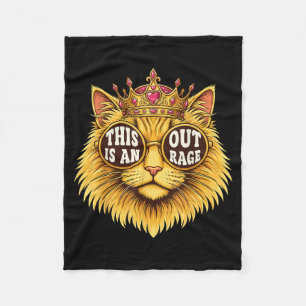 This is an Outrage Funny Princess Cat Doughnut Gol Fleece Blanket
