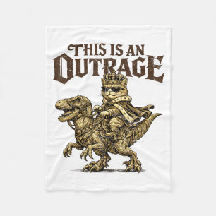 This is an outrage funny princess cat doughnut gol fleece blanket