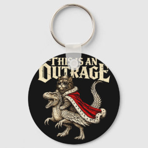 This is an outrage funny princess cat doughnut gol key ring