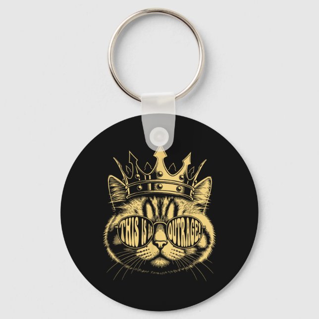 This is an Outrage Funny Princess Cat Doughnut Gol Key Ring (Front)