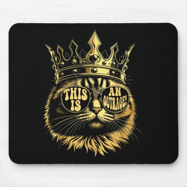 This is an Outrage Funny Princess Cat Doughnut Gol Mouse Mat (Front)