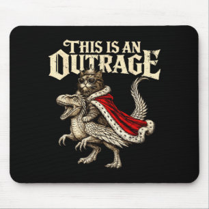 This is an outrage funny princess cat doughnut gol mouse mat