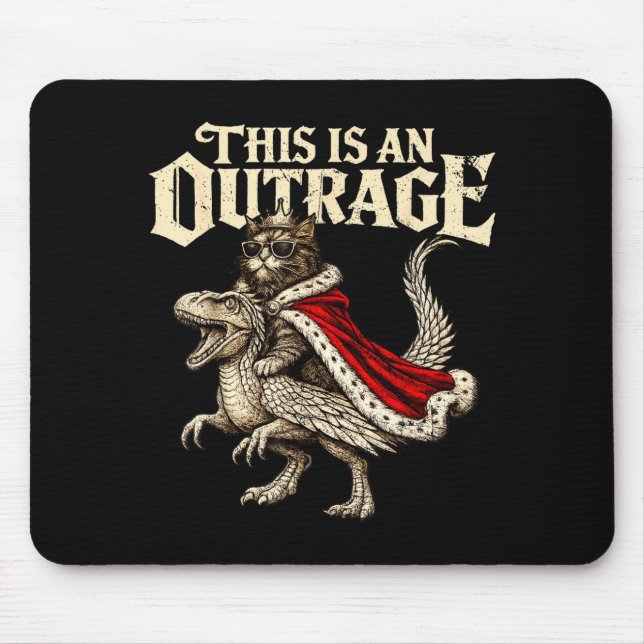 This is an outrage funny princess cat doughnut gol mouse mat (Front)