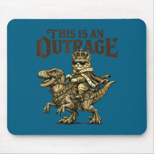 This is an outrage funny princess cat doughnut gol mouse mat