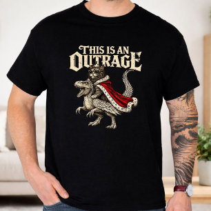 This Is An Outrage Funny Princess Cat Doughnut Gol T-Shirt