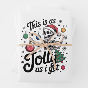 This is as Jolly as I Get Funny Christmas Humour Wrapping Paper Sheet