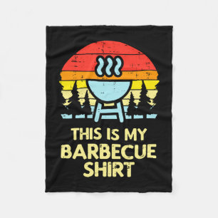This is barbecue shirt retro bbq grilling men fleece blanket