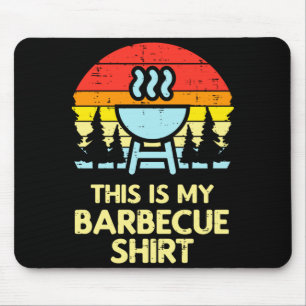 This is barbecue shirt retro bbq grilling men mouse mat