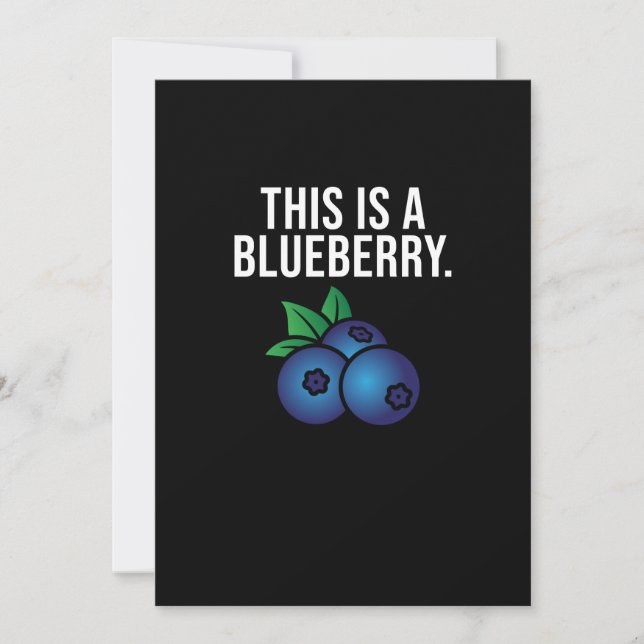 This Is Blueberry Cute Blueberries Eater Berry Thank You Card (Front)