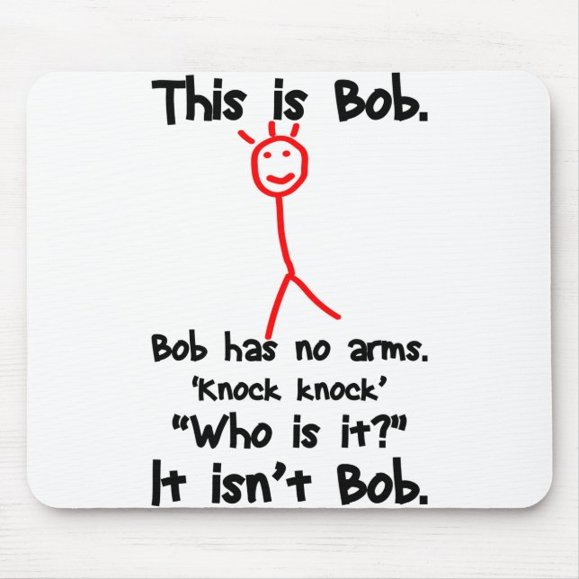 This is Bob - Knock Knock Jokes - Bob Jokes Memes Mouse Mat (Front)