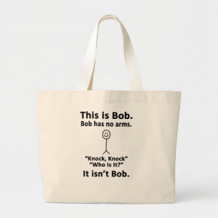 This is Bob Large Tote Bag