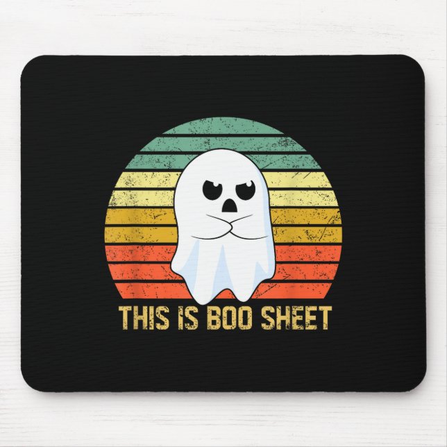 This Is Boo Sheet Bull Funny Halloween Ghost  Mouse Mat (Front)