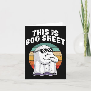 This Is Boo Sheet Fun Halloween Costume Ghost Pun  Card