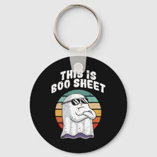 This Is Boo Sheet Fun Halloween Costume Ghost Pun Key Ring