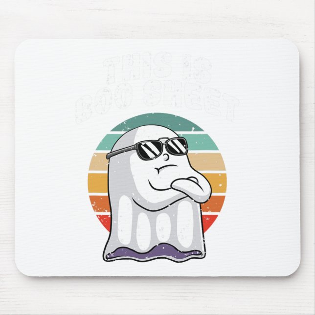 This Is Boo Sheet Fun Halloween Costume Ghost Pun  Mouse Mat (Front)