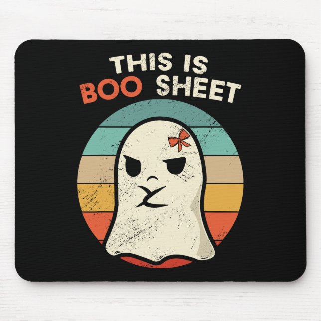 This Is Boo Sheet Fun Halloween Costumes Fun Hallo Mouse Mat (Front)