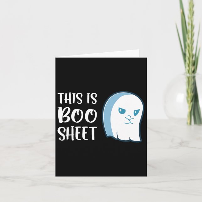 This Is Boo Sheet Fun Halloween Sayings  Card (Front)