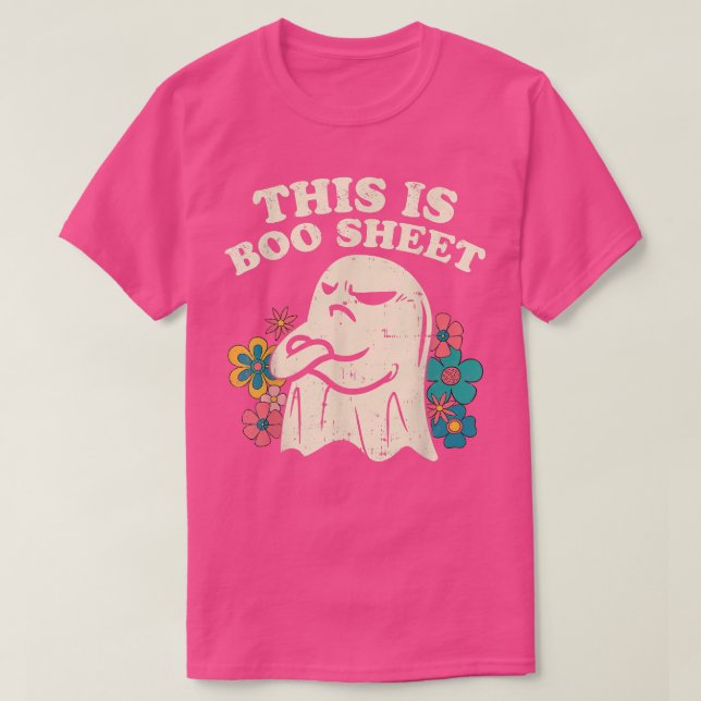This Is Boo Sheet Funny Groovy Ghost  T-Shirt (Design Front)