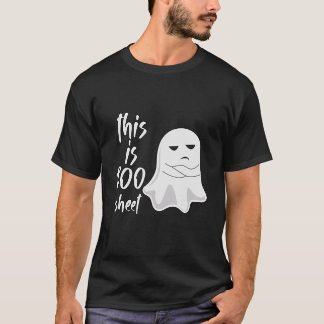 This Is Boo Sheet Funny Halloween Ghost T-Shirt (Front)