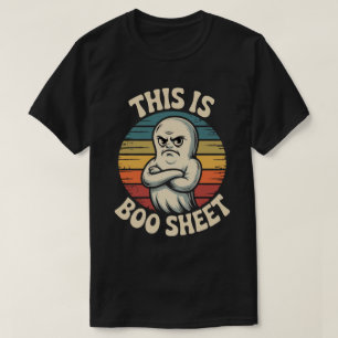 This Is Boo Sheet Funny Retro Ghost Halloween T-Shirt