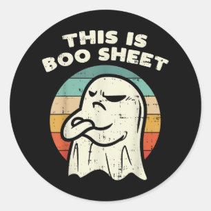 This Is Boo Sheet Ghost  Classic Round Sticker