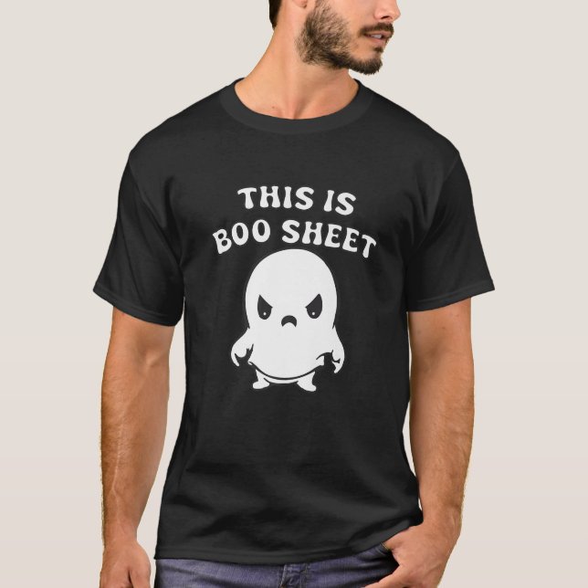 This Is Boo Sheet Ghost Funny Cool Groovy Hallowee T-Shirt (Front)