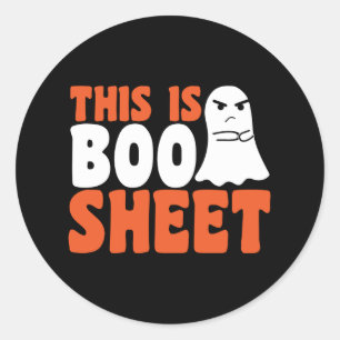 This Is Boo Sheet Ghost Funny Halloween Costume Classic Round Sticker