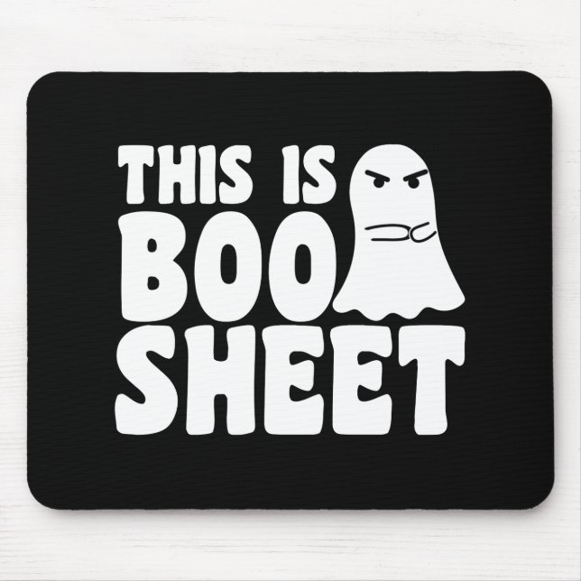 This Is Boo Sheet Ghost Funny Halloween Costume Mouse Mat (Front)