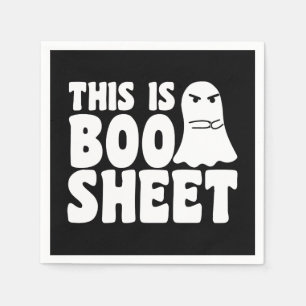 This Is Boo Sheet Ghost Funny Halloween Costume Napkin