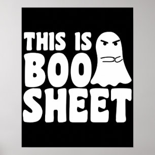 This Is Boo Sheet Ghost Funny Halloween Costume Poster
