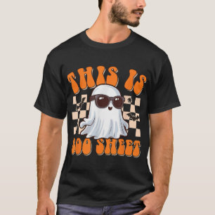 This Is Boo Sheet Ghost Groovy Halloween Costume  T-Shirt