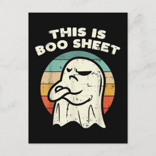 This Is Boo Sheet Ghost Holiday Postcard
