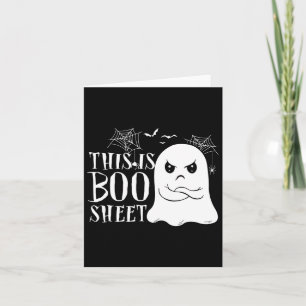 This Is Boo Sheet Ghost Retro Halloween Costume 1 Card