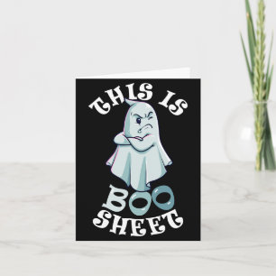 This Is Boo Sheet Ghost Retro Halloween Costume Card