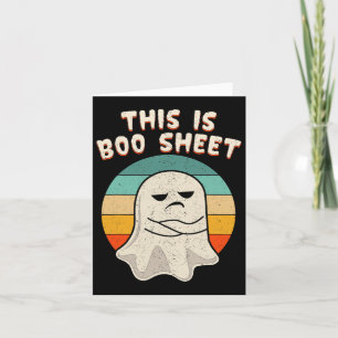 This Is Boo Sheet Ghost Retro Halloween Costume Me Card