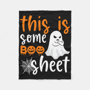 This Is Boo Sheet Ghost Retro Halloween Costume Me Fleece Blanket