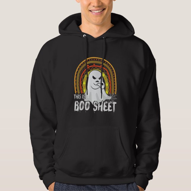 This is boo sheet ghost retro halloween costume me hoodie (Front)