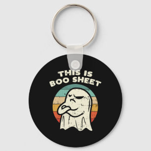 This Is Boo Sheet Ghost Retro Halloween Costume Me Key Ring