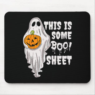 This Is Boo Sheet Ghost Retro Halloween Costume Me Mouse Mat