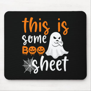This Is Boo Sheet Ghost Retro Halloween Costume Me Mouse Mat