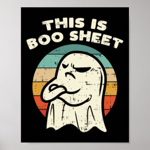 This Is Boo Sheet Ghost Retro Halloween Costume Me Poster