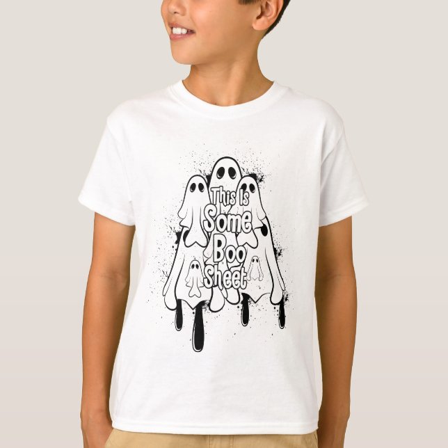 This Is Boo Sheet Ghost Retro Halloween Costume Me T-Shirt (Front)