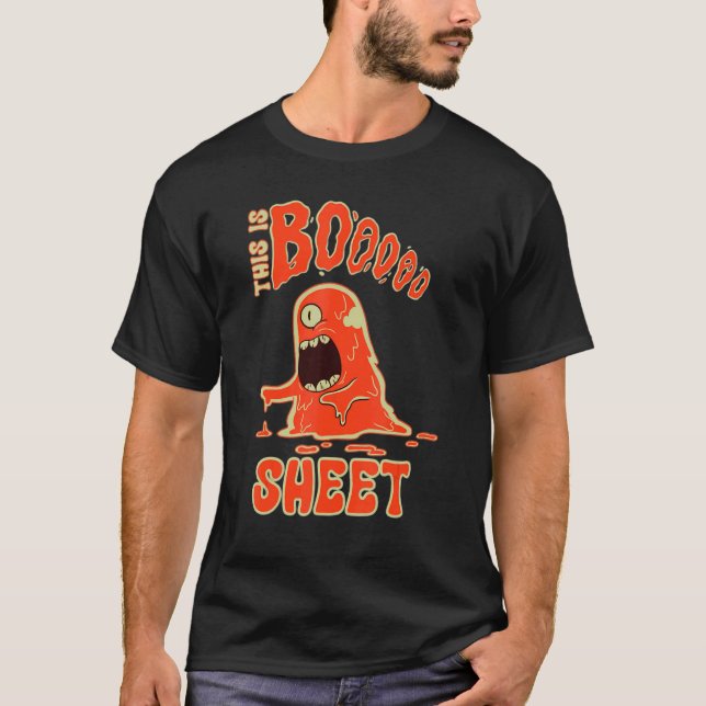 This Is Boo Sheet Ghost Retro Halloween Costume Me T-Shirt (Front)