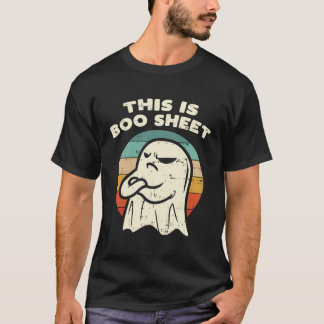 This Is Boo Sheet Ghost Retro Halloween Costume Me T-Shirt