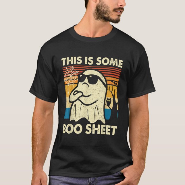This Is Boo Sheet Ghost Retro Halloween Costume Me T-Shirt (Front)